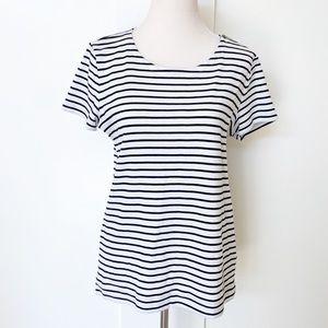 Jones New York Stripe Tee Shirt Size Large